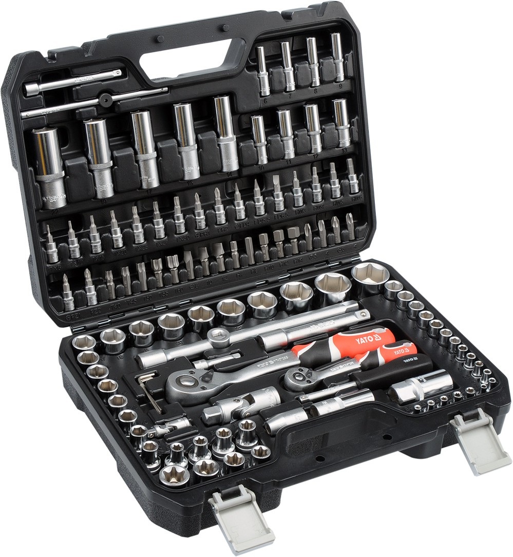 Yato YT 38791 - Set di chiavi a bussola 1/4 e 1/2, 108 pezzi di alta qualità