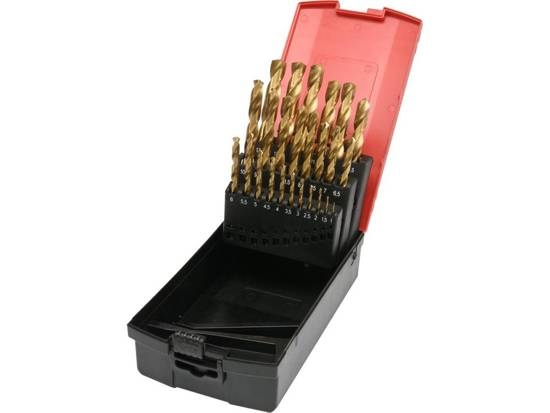 YATO Set di 25 Punte per Trapano YT-44676 in HSS-Tin da 1 a 13 mm