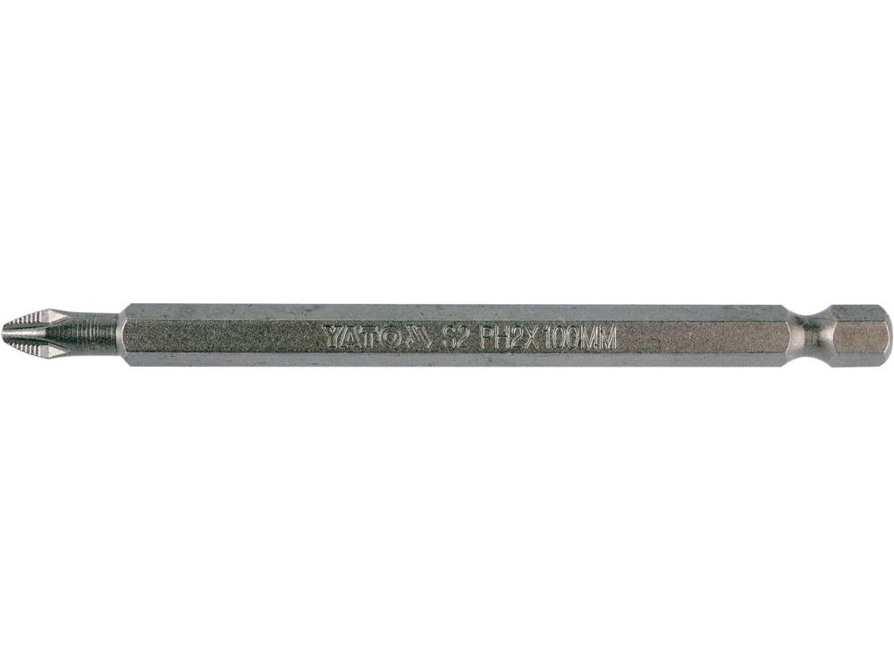 Yato YT-0485 Cacciavite PH2 100 mm S2 - Bit per Viti Phillips