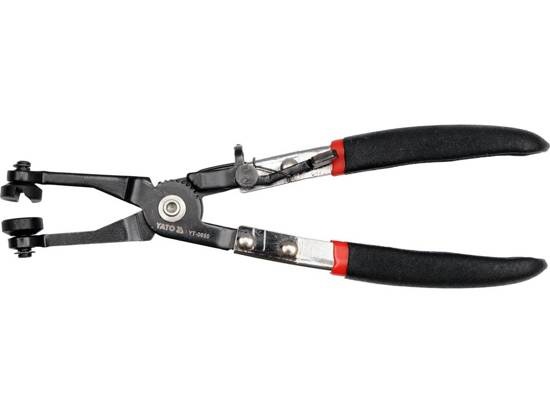 YATO Pinza dritta YT-0650 con ganasce in acciaio, meccanismo di bloccaggio e impugnatura ergonomica - Lunghezza 230 mm