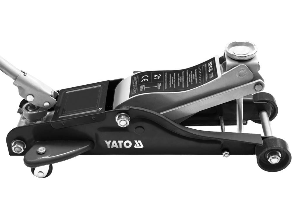 Yato YT-1720 Cric Meccanico per Auto - Capacità 2T, Altezza Minima 8,9 cm, Altezza Massima 35,9 cm, Colore Nero