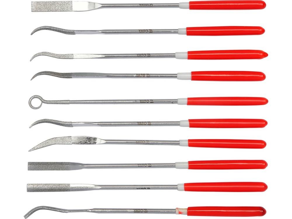 YATO Set di Lime YT-6145 - 10 Pezzi in Diamante, Resistente e Facile da Usare