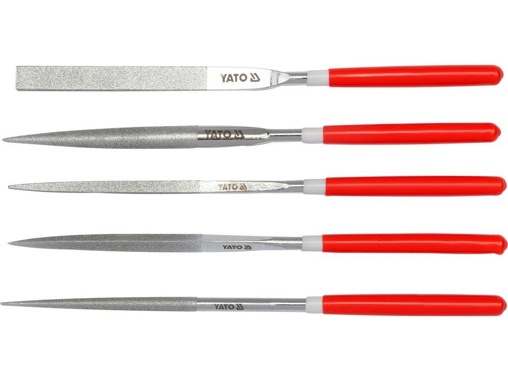Yato YT-6156 - Set di Lime Diamantate 5 Pezzi 180 x 70 mm