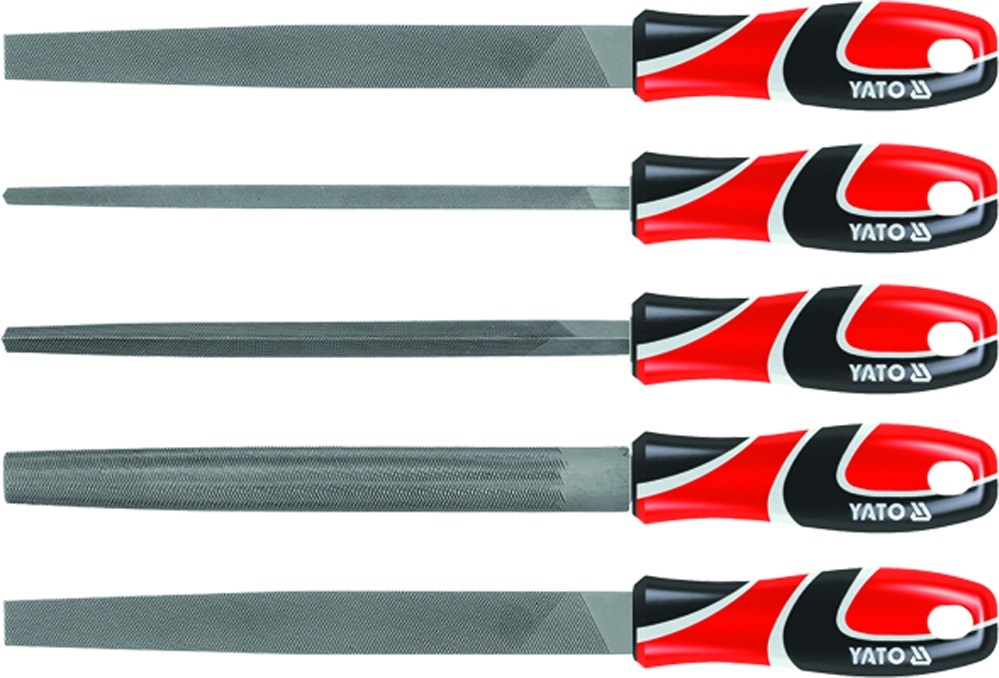 Yato YT-6238 - Set di 5 lime in metallo per uso domestico e professionale