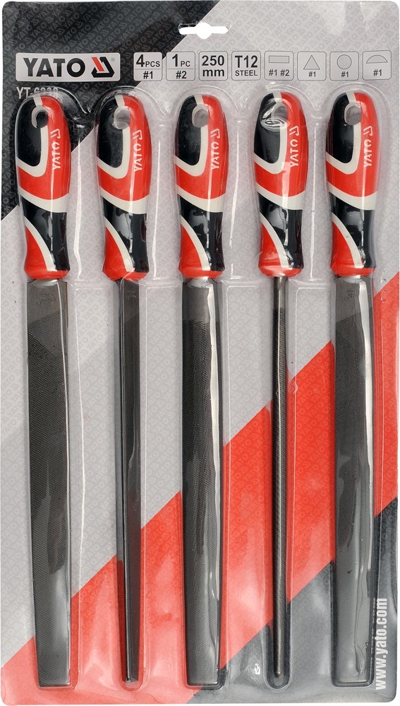 Yato YT-6238 - Set di 5 lime in metallo per uso domestico e professionale