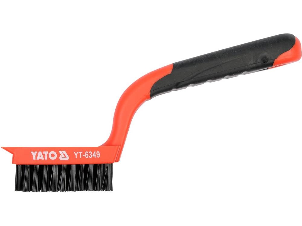 YATO YT-6349 Spazzola Metallica con Filo Dritto 5 x 11 mm - Lunghezza 180 mm per Rimozione Vernice e Ruggine