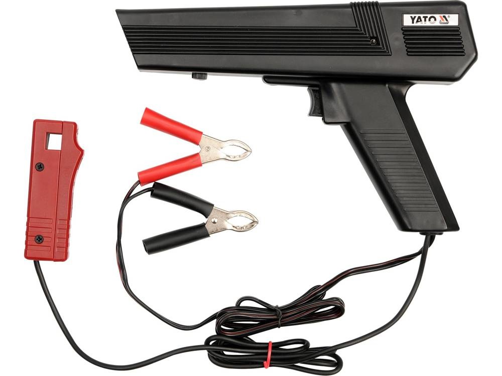 Yato YT-7310 Lampada Stroboscopica Digitale 12V Xeno fino a 8000 giri/min con Morsetti a Coccodrillo - 500g