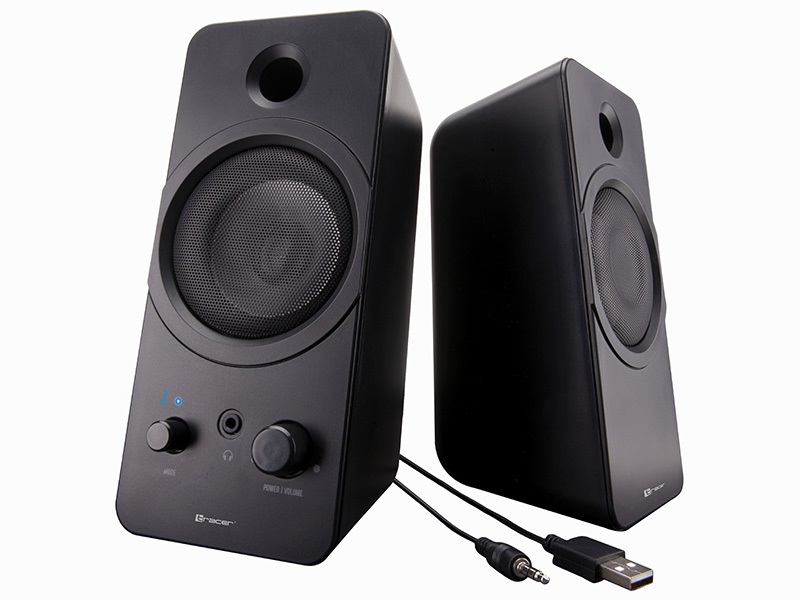 Tracer Altoparlante Bluetooth e USB 12W - 2 Pezzi Nero con Comunicazione Wireless