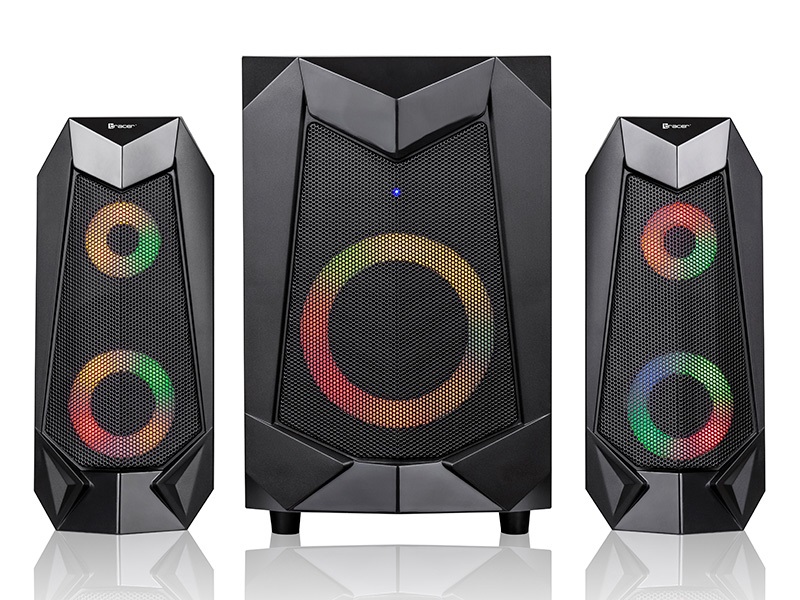 Tracer Altoparlante 2.1 Hi-Cube RGB Bluetooth - Suono di Alta Qualità con Subwoofer e Satelliti