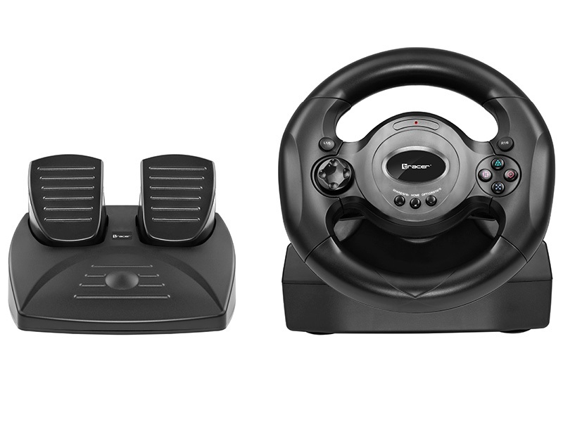Tracer Rayder 4 in 1 Volante Cablato Nero per PC, PlayStation 4, PlayStation 3 e Xbox One - Angolo di Rotazione 180°
