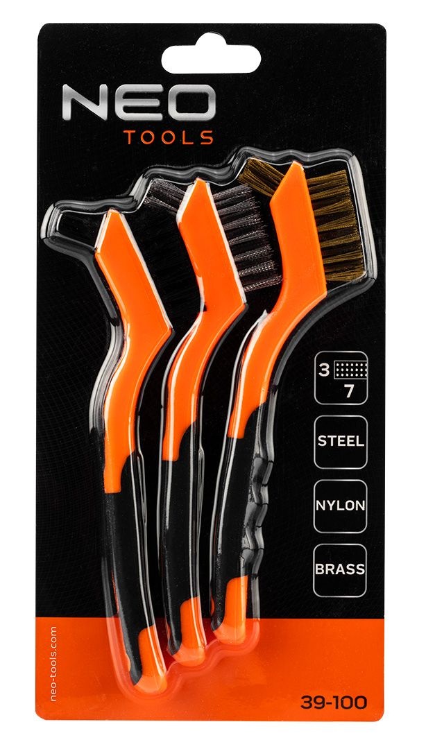 NEO TOOLS Spazzola Metallica 180 mm 39-100 - Ideale per Pulizia e Rimozione di Ruggine