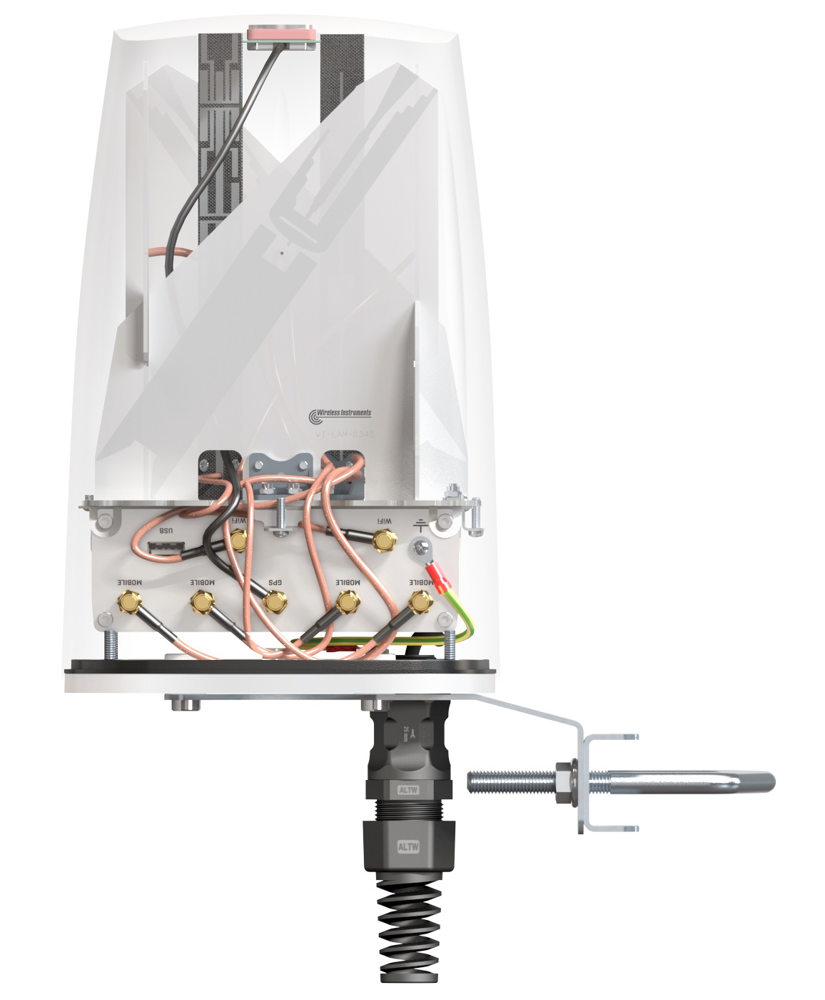 QuWireless AX50S Antenna Omnidirezionale 5G Wi-Fi GPS PoE/LAN 4,5 dBi per Teltonika RUTX50