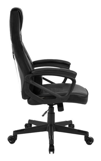 SENSE7 Poltrona da gioco Knight - Sedia ergonomica in similpelle nera e grigia con cuscini lombari regolabili, oscillazione e braccioli imbottiti, fino a 120 kg