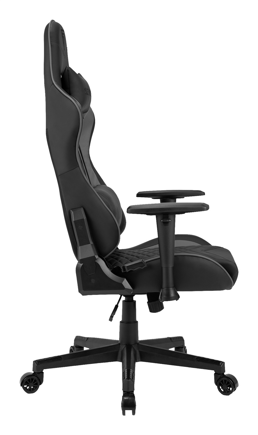 SENSE7 Poltrona da gioco Spellcaster Ergonomica con Cuscini Lombari Regolabili, Inclinazione e Oscillazione, Portata 150kg, Braccioli 2D, Tessuto Nero-Blu