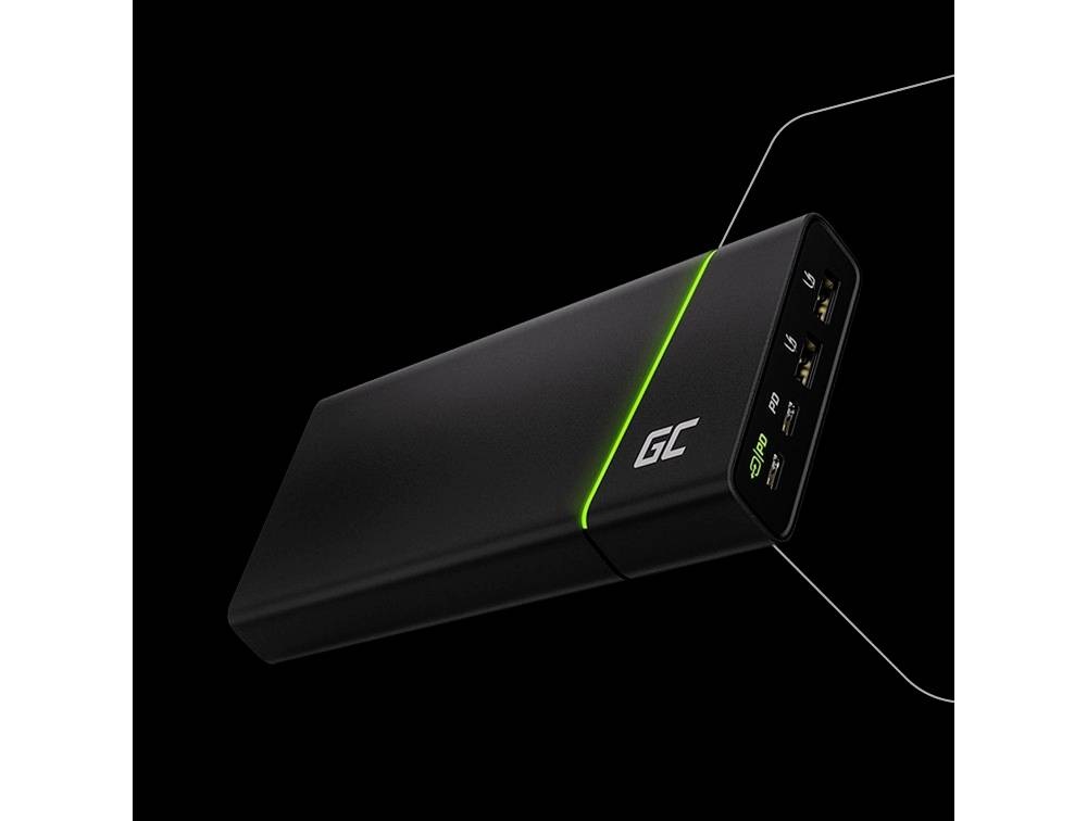 Green Cell Power Bank GC PowerPlay Ultra 26800mAh 128W | 4 Porte con Ricarica Rapida QC e Power Delivery USB-C