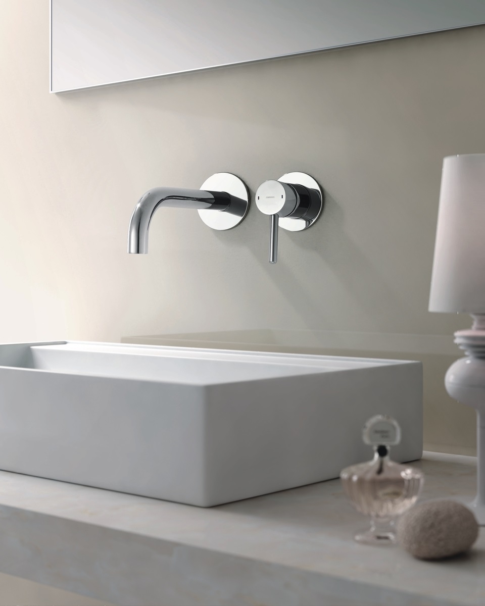 OMNIRES Y Rubinetto Lavabo da Incasso Cromo - Getto Comfort, Risparmio Acqua, Design Elegante