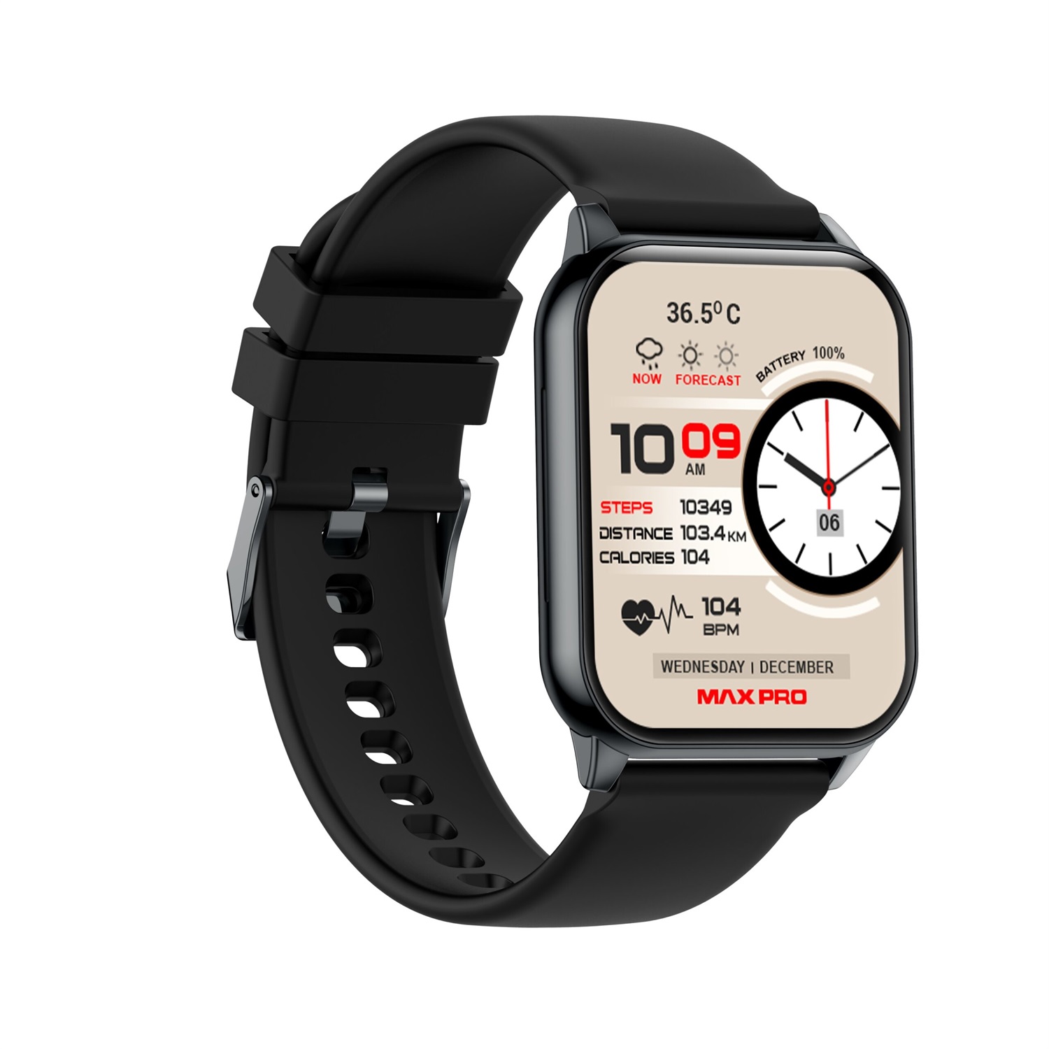 MaxCom FW25 Arsen Pro - Smartwatch 4,98 cm IPS, Monitoraggio Salute, Nero
