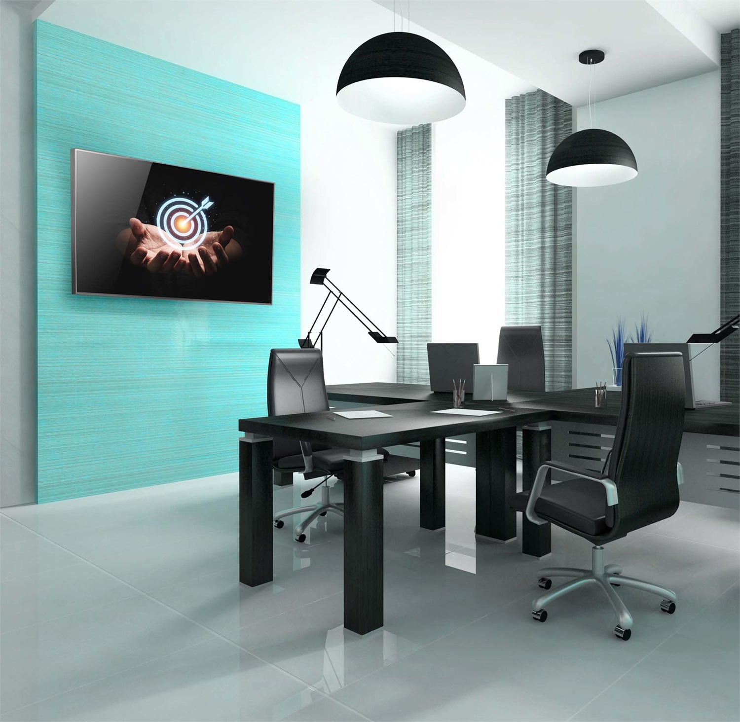 Edbak TWB1 Supporto TV a muro fisso per TV da 50' a 86', Capacità 80 kg, Colore Nero