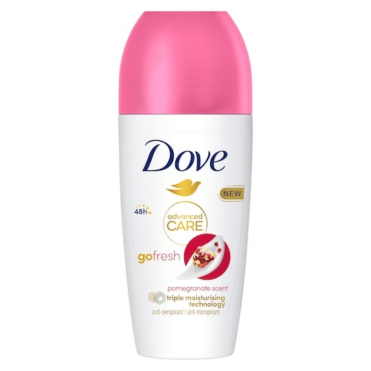 Dove Go Fresh Deodorante Roll-On Melograno 50 ml - Protezione Antitraspirante 48 Ore, Formula Idratante