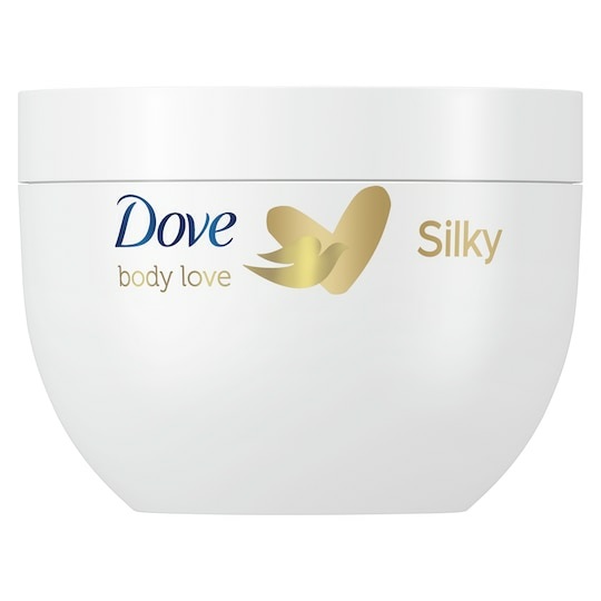 Dove Crema Corpo Seta Preziosa Nutriente 300ml - Per Tutti i Tipi di Pelle, Effetto Seta per 24h con Ceramide Restoring Serum