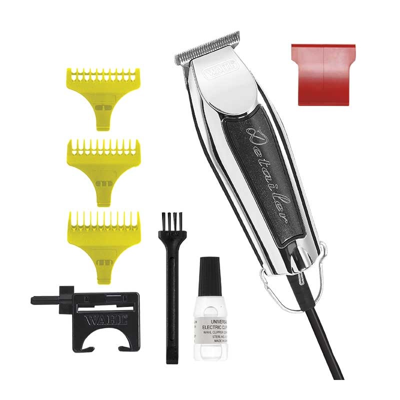 Wahl Detailer - Tosatrice Professionale per Capelli con Rifinitura di Precisione, Motore Potente e Lame T-Blade Cromate