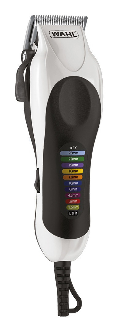 Wahl Color Pro Plus - Tagliacapelli Elettrico con Filo, Leva di Regolazione, 8 Pettini Guida Colorati, Kit con Forbici e Pettine