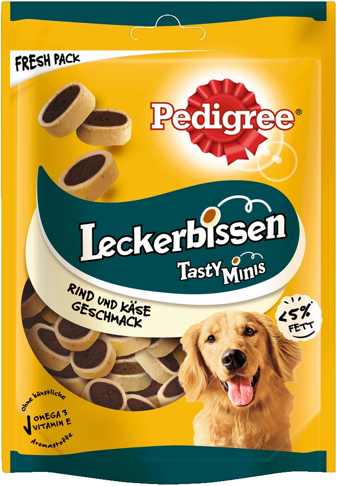 Pedigree Tasty Bites Snack per cani - Cheesy Bites Formaggio & Manzo 140 g
