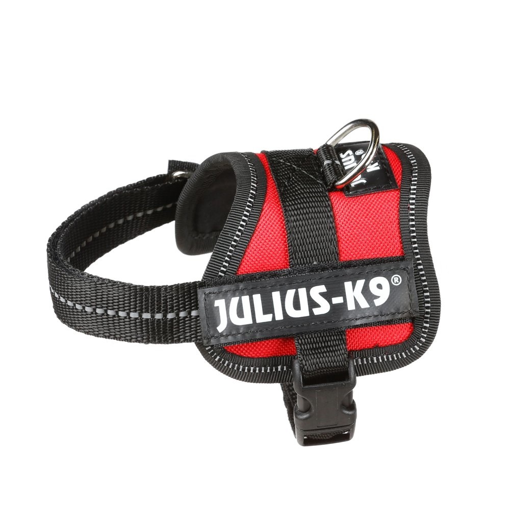 Julius-K9 Powerharness XXXS Rosso - Pettorina per Cane in Poliestere, Circonferenza Toracica 29-36 cm, Peso 0,8-3 kg