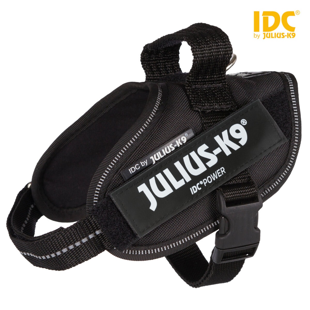 JULIUS K9 Pettorina IDC Powerharness Nera XS per Cani e Gatti - Sicurezza e Comfort