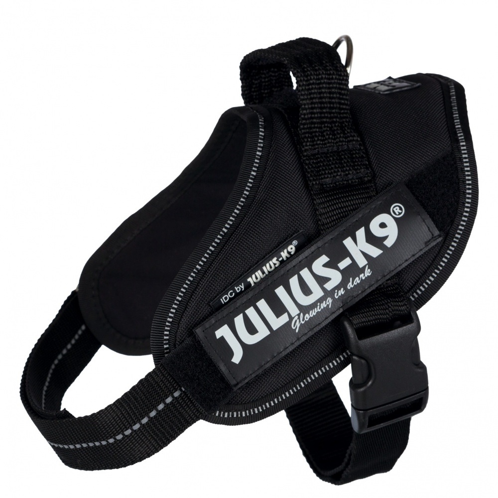 Julius-K9 Pettorina IDC Powerharness Mini Nero - Ergonomica, 49-67 cm, per cani 7-15 kg