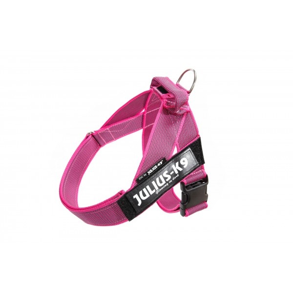 Julius-K9 Pettorina a Fascia Color & Gray, Taglia 0, Rosa/Grigio, Circonferenza Toracica 58-76 cm, Peso Cane 14-25 kg