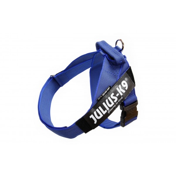 Julius-K9 Pettorina a Fascia Color & Gray, Taglia 3, Blu/Grigio, Circonferenza Toracica 82-115 cm, Peso Cane 40-70 kg, Ergonomica e Traspirante