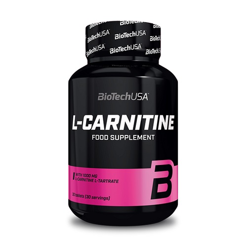 BioTechUSA L-Carnitine 1000 mg - 30 Compresse di L-Carnitina L-Tartrato, Senza Glutine e Lattosio, Supporto Metabolico per Atleti