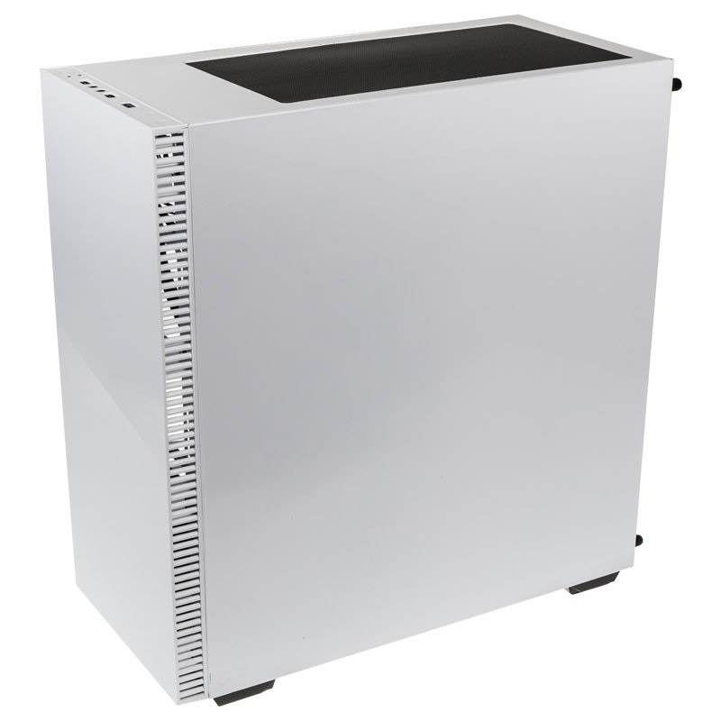 Kolink Stronghold Midi Tower Bianco con Pannello Laterale in Vetro Temperato, Supporto per E-ATX/ATX/Micro-ATX/Mini-ITX, 2 Ventole Pre-Montate