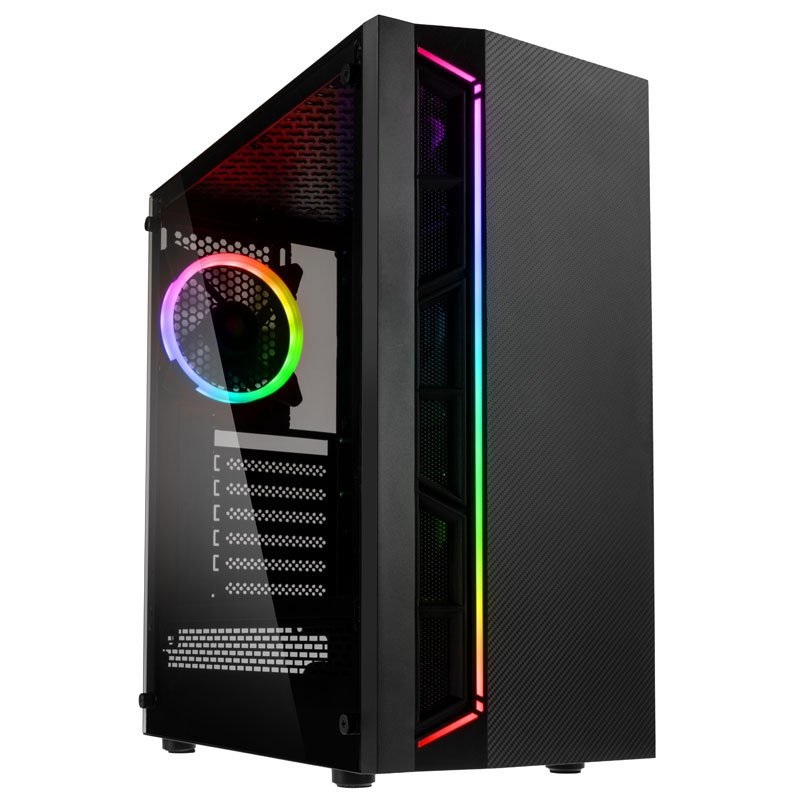 Kolink Inspire K7 ARGB Midi Tower Nero - Case PC con Vetro Temperato e Illuminazione RGB Indirizzabile