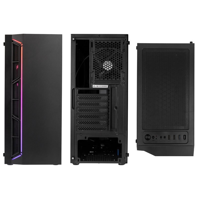 Kolink Inspire K7 ARGB Midi Tower Nero - Case PC con Vetro Temperato e Illuminazione RGB Indirizzabile