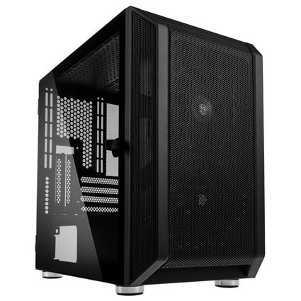 Kolink Citadel Mesh Micro Tower Nero - Case Mini Tower con Vetro Temperato, Supporto per Mini ITX e Micro ATX, 4 Slot di Espansione