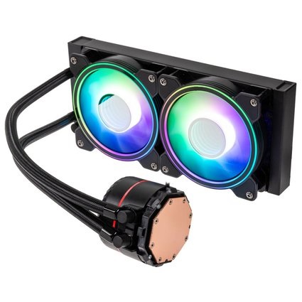 Kolink Umbra Void AIO Performance - Sistema di Raffreddamento a Liquido per CPU 240 mm con Illuminazione ARGB, Compatibile Intel e AMD, Nero