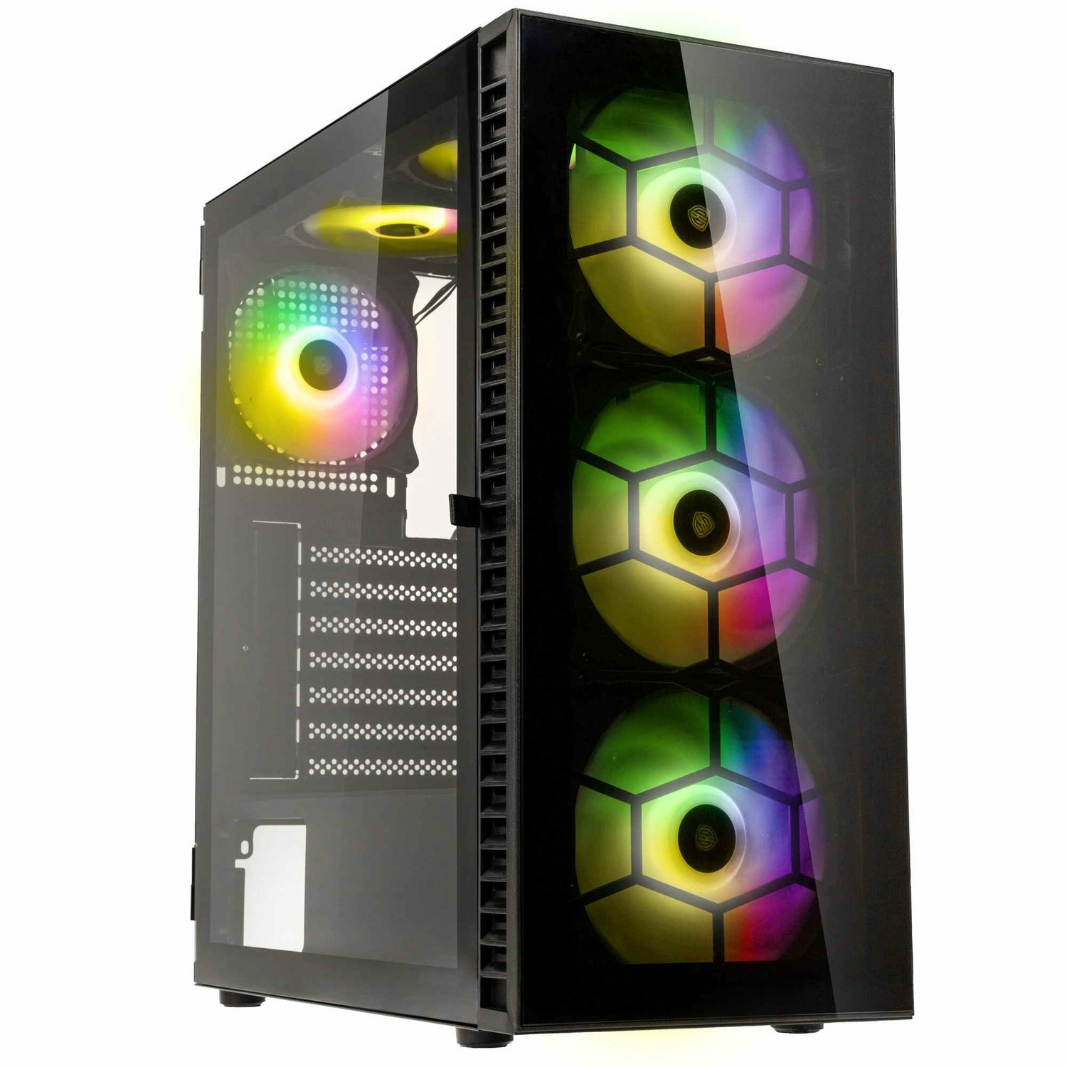 Kolink Observatory HF Glass ARGB Case Midi Tower Nero - Compatibile con ATX, micro ATX, Mini-ITX, Acciaio e Vetro Temperato, Ventilazione Integrata