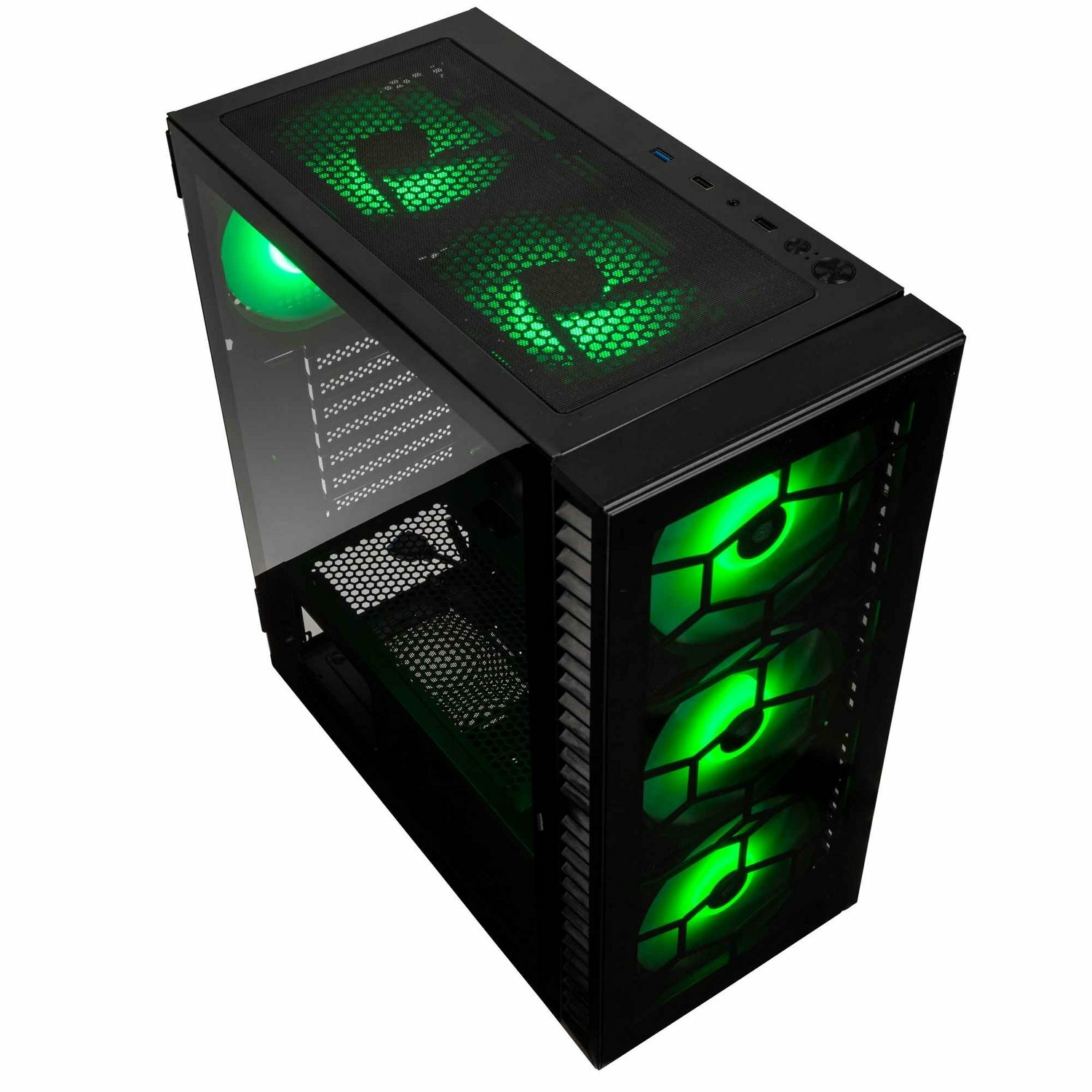 Kolink Observatory HF Glass ARGB Case Midi Tower Nero - Compatibile con ATX, micro ATX, Mini-ITX, Acciaio e Vetro Temperato, Ventilazione Integrata