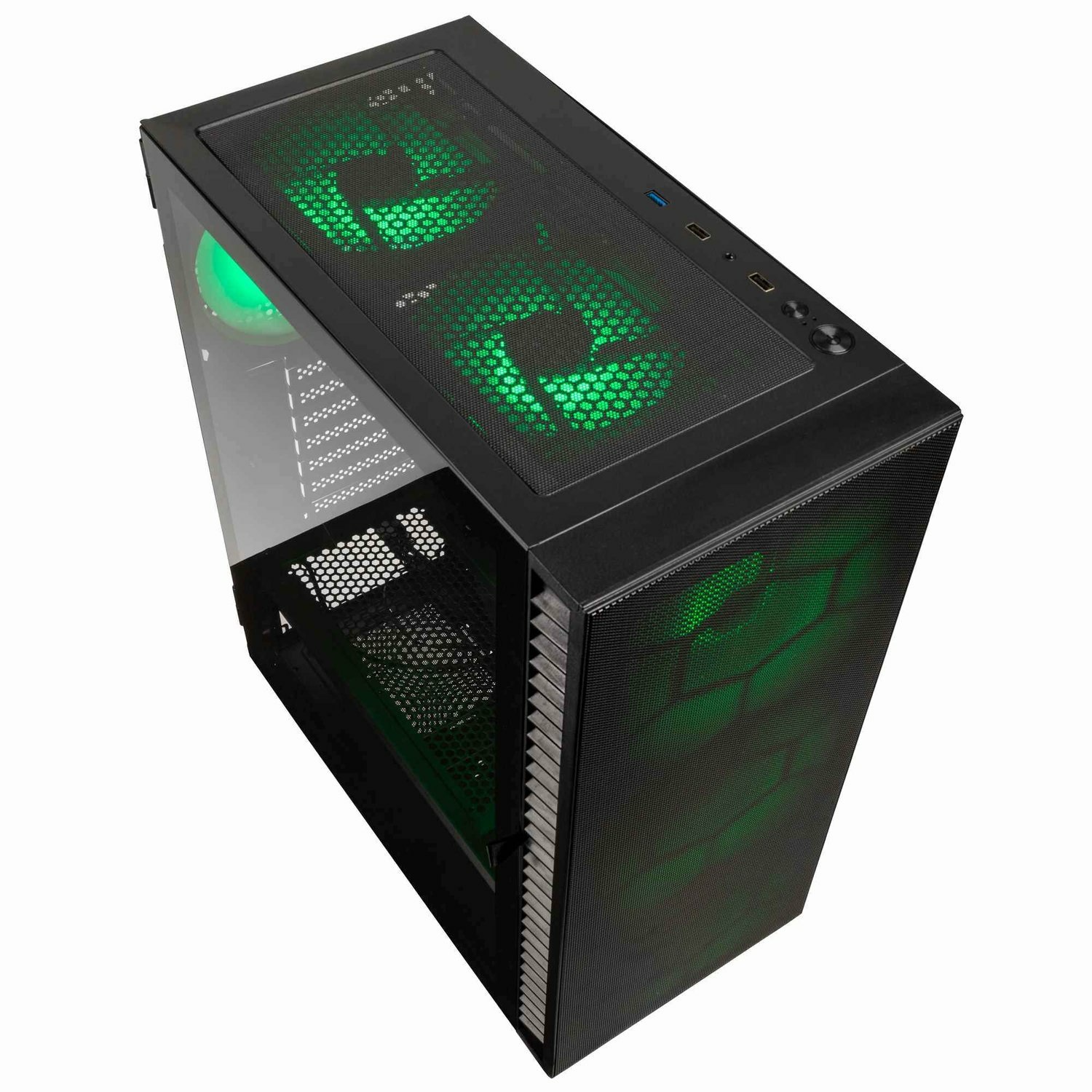 Kolink Observatory HF Mesh ARGB Case Midi Tower Nero - Acciaio, Vetro Temperato, Compatibile con Mini-ITX/Micro-ATX/ATX, Sei Ventole ARGB