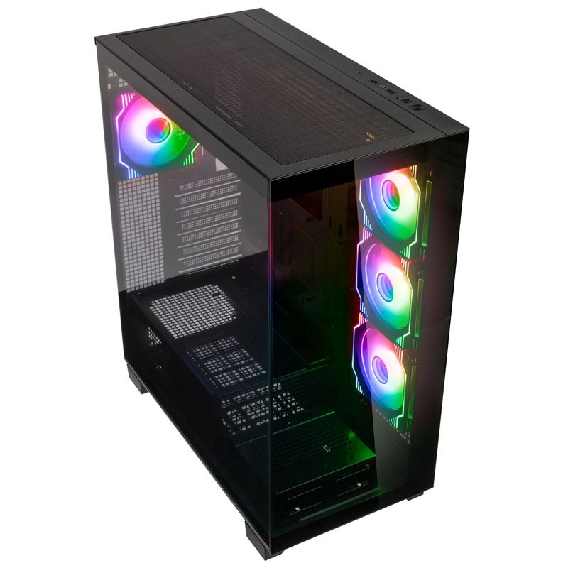 Kolink Unity Arena ARGB Midi Tower Nero - Case in Acciaio e Vetro Temperato, Compatibile con ATX, E-ATX, minITX, Controller ARGB Incluso