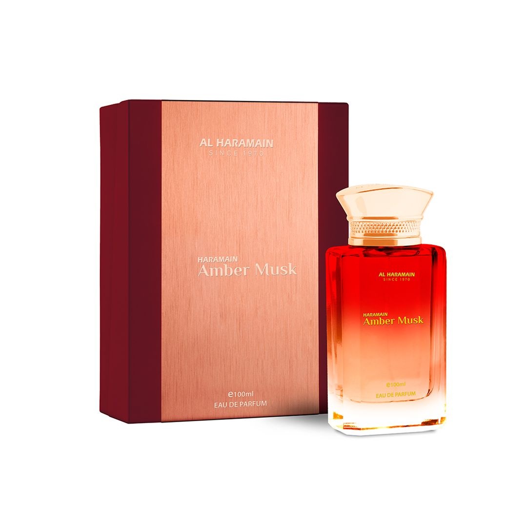 Al Haramain Amber Musk Eau de Parfum Unisex 100 ml - Note di Ambra, Oud, Muschio Bianco, Rosa, Lampone, Zafferano