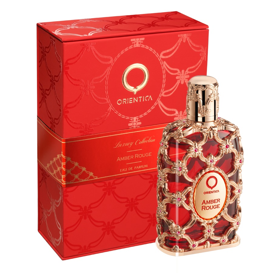 Orientica Amber Rouge Eau de Parfum Unisex 80 ml - Fragranza Lussuosa Legnosa e Speziata con Oud e Vaniglia