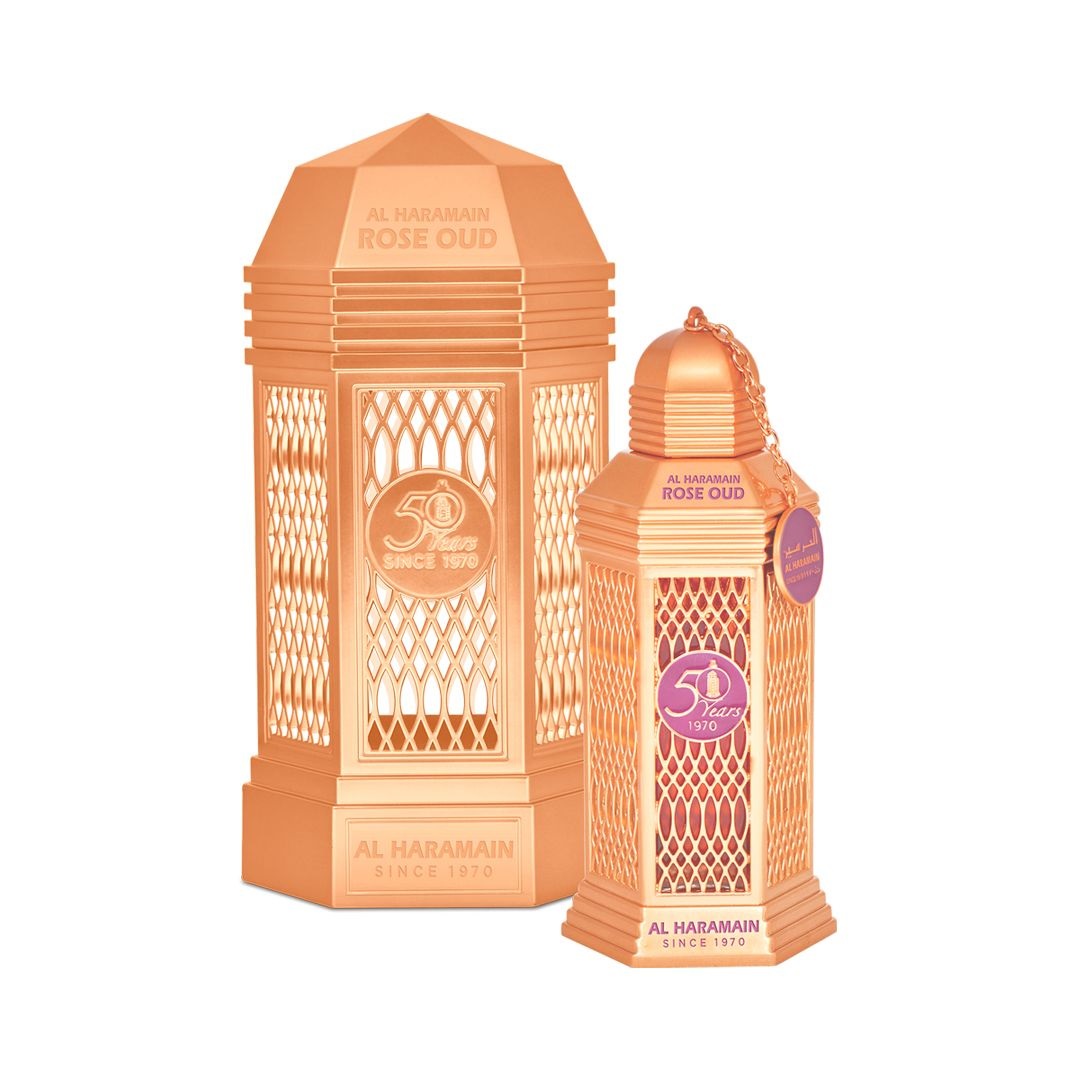 Al Haramain Rose Oud 100ml Eau de Parfum Unisex - Fragranza con Note di Bergamotto, Pepe Rosa, Oudh e Rosa