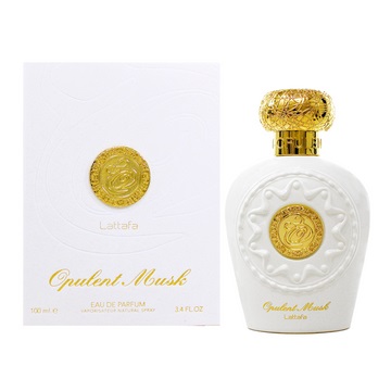 Lattafa Opulent Musk Eau De Parfum 100 ml - Fragranza Orientale con Muschio Bianco, Zafferano e Fiori Bianchi