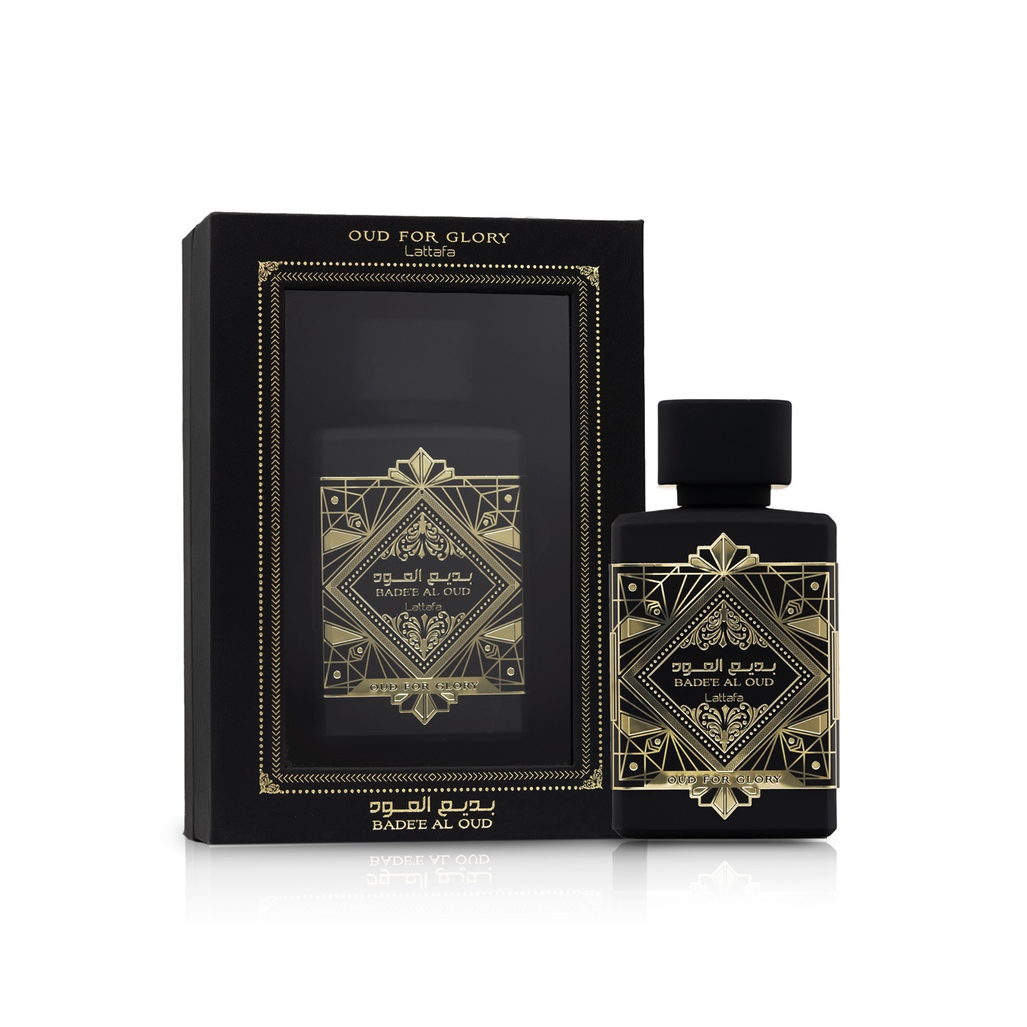 Lattafa Bade'e Al Oud Oud For Glory - Eau de Parfum Unisex 100 ml con Note di Pera, Pepe Rosa e Ribes Nero