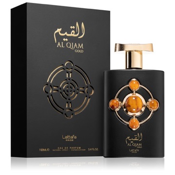 Lattafa Al Qiam Gold Eau de Parfum Unisex 100 ml - Fragranza Legnosa e Dolce con Note di Zafferano e Lampone