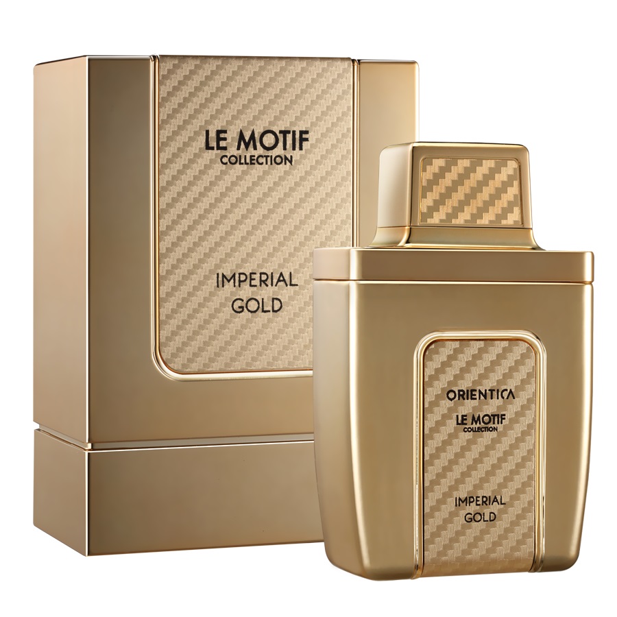 Orientica Le Motif Imperial Gold Eau de Parfum Unisex 85 ml - Fragranza Legnosa e Aromatica con Note di Bergamotto e Limone Verde