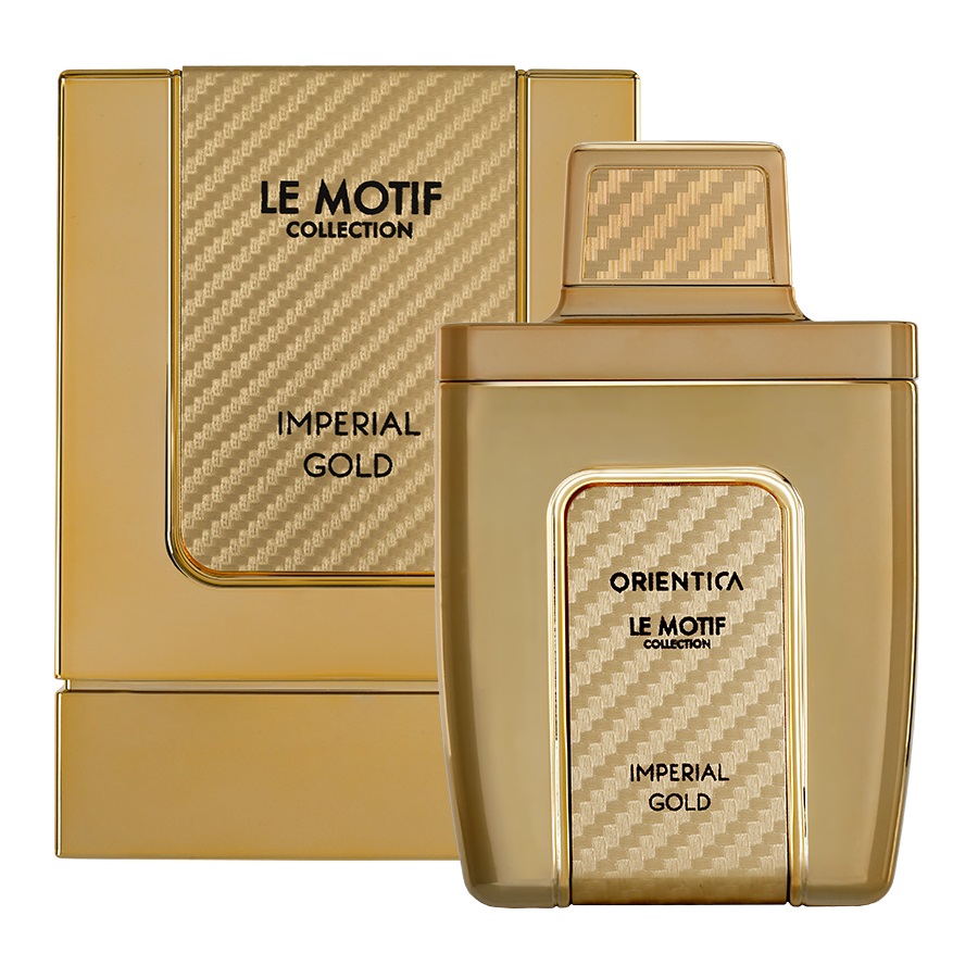 Orientica Le Motif Imperial Gold Eau de Parfum Unisex 85 ml - Fragranza Legnosa e Aromatica con Note di Bergamotto e Limone Verde